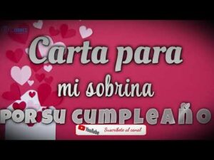 Carta de cumpleaños para mi sobrina